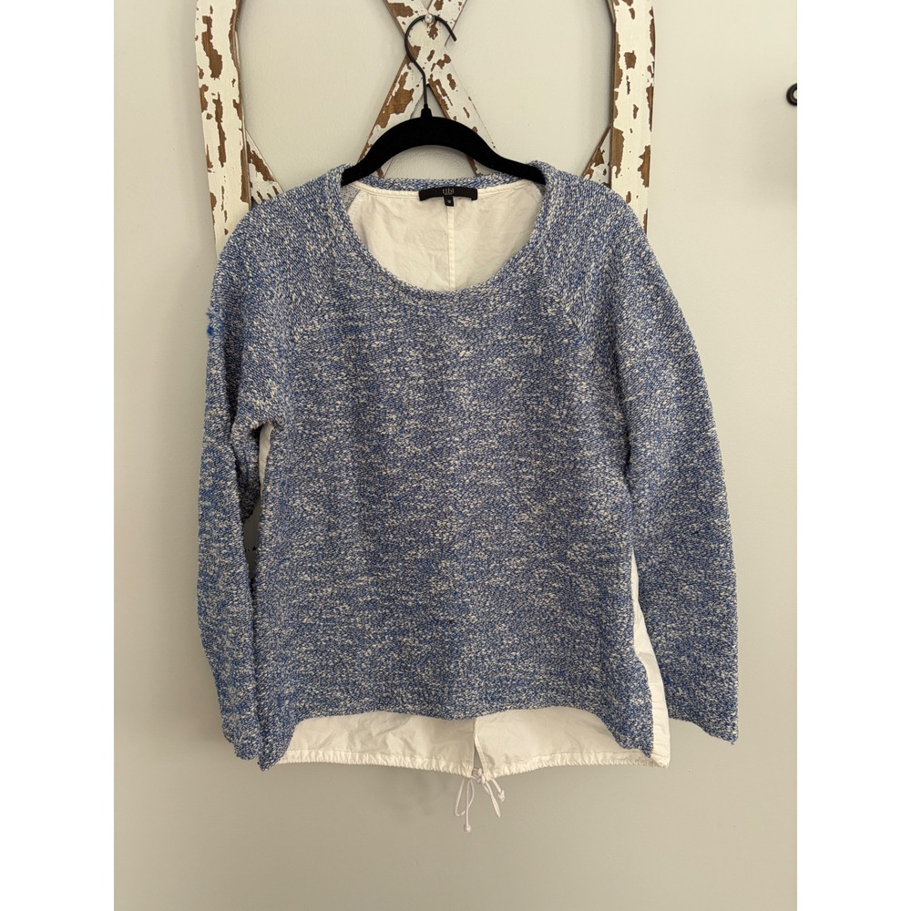 Tibi Sweater Blue and White Size Medium